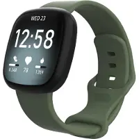 Cover-Discount Fitbit Versa 4 / Sense 2 - Silikon Ersatzarmband grün