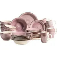 MÄSER Bel Tempo II, 30-teiliges Vintage Geschirr Set für 6 Personen, handbemalte