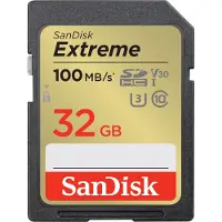 SanDisk Extreme, 32 GB, SDXC, Klasse 10, UHS-I, 100 MB/s, 60 MB/s