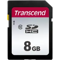 Transcend 300S, 8 GB, SDHC, Klasse 10, NAND, 20 MB/s, 10 MB/s