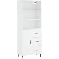 vidaXL Highboard Weiß 69,5x34x180 cm Holzwerkstoff