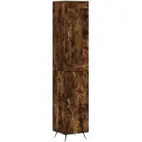 vidaXL Highboard Räuchereiche 34,5x34x180 cm Holzwerkstoff