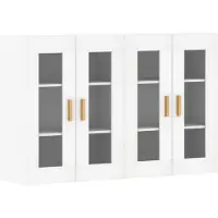 vidaXL Wandschränke 2 Stk. Weiß Holzwerkstoff