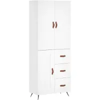 vidaXL Highboard Weiß 69,5x34x180 cm Holzwerkstoff