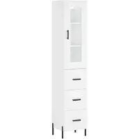 vidaXL Highboard Weiß 34,5x34x180 cm Holzwerkstoff