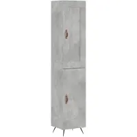 vidaXL Highboard Betongrau 34,5x34x180 cm Holzwerkstoff