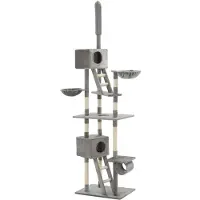 vidaXL Katzen-Kratzbaum Sisal 230 - 260 cm Grau