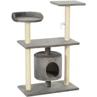 vidaXL Katzen-Kratzbaum Sisal 95 cm Grau