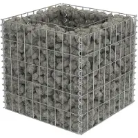 vidaXL Gabionen-hochbeet Aus Verzinktem Stahl 50x50x50 Cm
