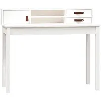 vidaXL Schreibtisch Weiß 110x50x93 cm Massivholz Kiefer