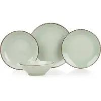 Hermia Concept , CXEO24Y2730P03, Essservices, Tafelservice (24 Teile), Grün, Porzellan, 25 x 25 x 3 cm