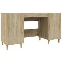vidaXL Schreibtisch Sonoma-Eiche 140x50x75 cm Holzwerkstoff