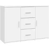 vidaXL Sideboard Weiß 91x29,5x65 cm Holzwerkstoff