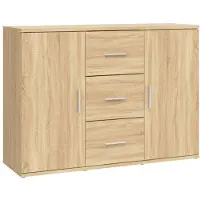 vidaXL Sideboard Sonoma-Eiche 91x29,5x65 cm Holzwerkstoff