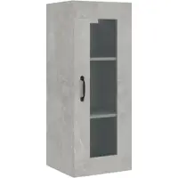 vidaXL Hängeschrank Betongrau 34,5x34x90 cm