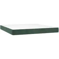 vidaXL Taschenfederkernmatratze Mittel Dunkelgrün 160x200x20 cm Samt