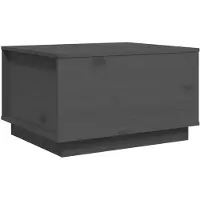 vidaXL Couchtisch Grau 60x50x35 cm Massivholz Kiefer