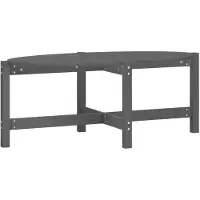 vidaXL Couchtisch Grau 118x63x45 cm Massivholz Kiefer