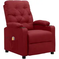 vidaXL Massagesessel Weinrot Stoff