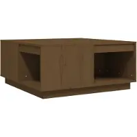 vidaXL Couchtisch Honigbraun 80x81x36,5 cm Massivholz Kiefer