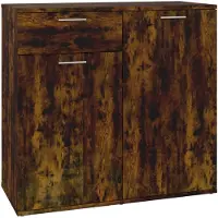 vidaXL Sideboard Räuchereiche 80x36x75 cm Holzwerkstoff