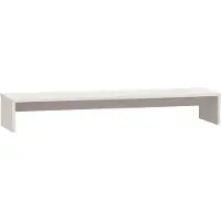 vidaXL Monitorständer Weiß 100x27x15 cm Massivholz Kiefer