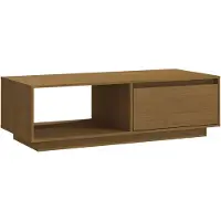 vidaXL Couchtisch Honigbraun 110x50x33,5 cm Massivholz Kiefer