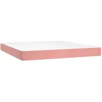 vidaXL Taschenfederkernmatratze Mittel Rosa 180x200x20 cm Samt