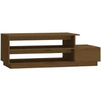 vidaXL Couchtisch Honigbraun 120x50x40,5 cm Massivholz Kiefer