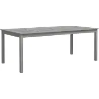 vidaXL Gartentisch Grau 200x100x75 cm Massivholz Akazie