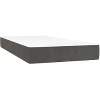 vidaXL Taschenfederkernmatratze Mittel Dunkelgrau 120x190x20 cm Samt