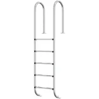 vidaXL Pool-Leiter 54x38x211 cm Edelstahl 304