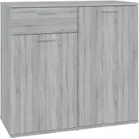 vidaXL Sideboard Grau Sonoma 80x36x75 cm Holzwerkstoff