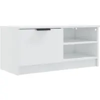 vidaXL TV-Schrank Hochglanz-Weiß 80x35x36,5 cm Holzwerkstoff