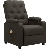vidaXL Massagesessel Taupe Stoff
