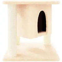 vidaXL Kratzbaum mit Sisal-Kratzsäulen Creme 37 cm