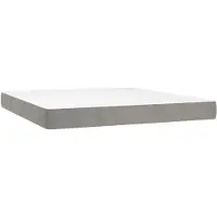 vidaXL Taschenfederkernmatratze Mittel Hellgrau 160x200x20 cm Samt