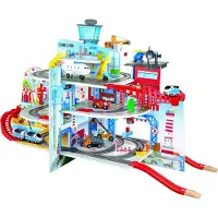 Hape Spielzeug-Eisenbahn "Mega City Eisenbahn", bunt, Spielzeugfahrzeuge, KinderB:114,5cm H:65,4cm, Holz, Kunststoff, Metall, Spielzeug-Eisenbahn, B:114,5cm H:65,4cm
