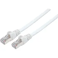 Intellinet Netzwerkkabel mit Cat6a-Stecker und Cat7-Rohkabel, S/FTP, 100% Kupfer, LS0H, 10 m, weiß, 10 m, Cat7, S/FTP (S-STP), RJ-45, RJ-45, Weiß