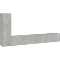 vidaXL 3-tlg. TV-Schrank-Set Betongrau Holzwerkstoff