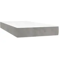 vidaXL Taschenfederkernmatratze Mittel Hellgrau 120x190x20 cm Stoff
