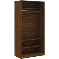 vidaXL Kleiderschrank Braun Eiche-Optik 100x50x200 cm Holzwerkstoff