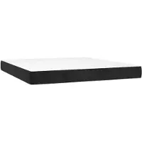 vidaXL Taschenfederkernmatratze Mittel Schwarz 160x200x20 cm Samt