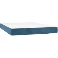vidaXL Taschenfederkernmatratze Mittel Dunkelblau 140x190x20 cm Samt