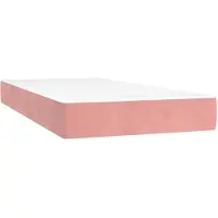vidaXL Taschenfederkernmatratze Mittel Rosa 90x190x20 cm Samt