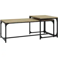 vidaXL Couchtische 2 Stk. Sonoma-Eiche Holzwerkstoff