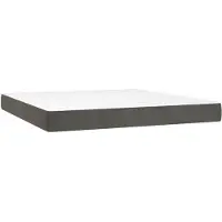 vidaXL Taschenfederkernmatratze Mittel Dunkelgrau 160x200x20 cm Samt