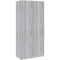 vidaXL Kleiderschrank Grau Sonoma 90x52x200 cm Holzwerkstoff