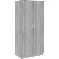 vidaXL Kleiderschrank Grau Sonoma 80x52x180 cm Holzwerkstoff