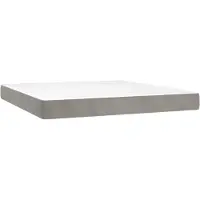 vidaXL Taschenfederkernmatratze Mittel Hellgrau 180x200x20 cm Samt